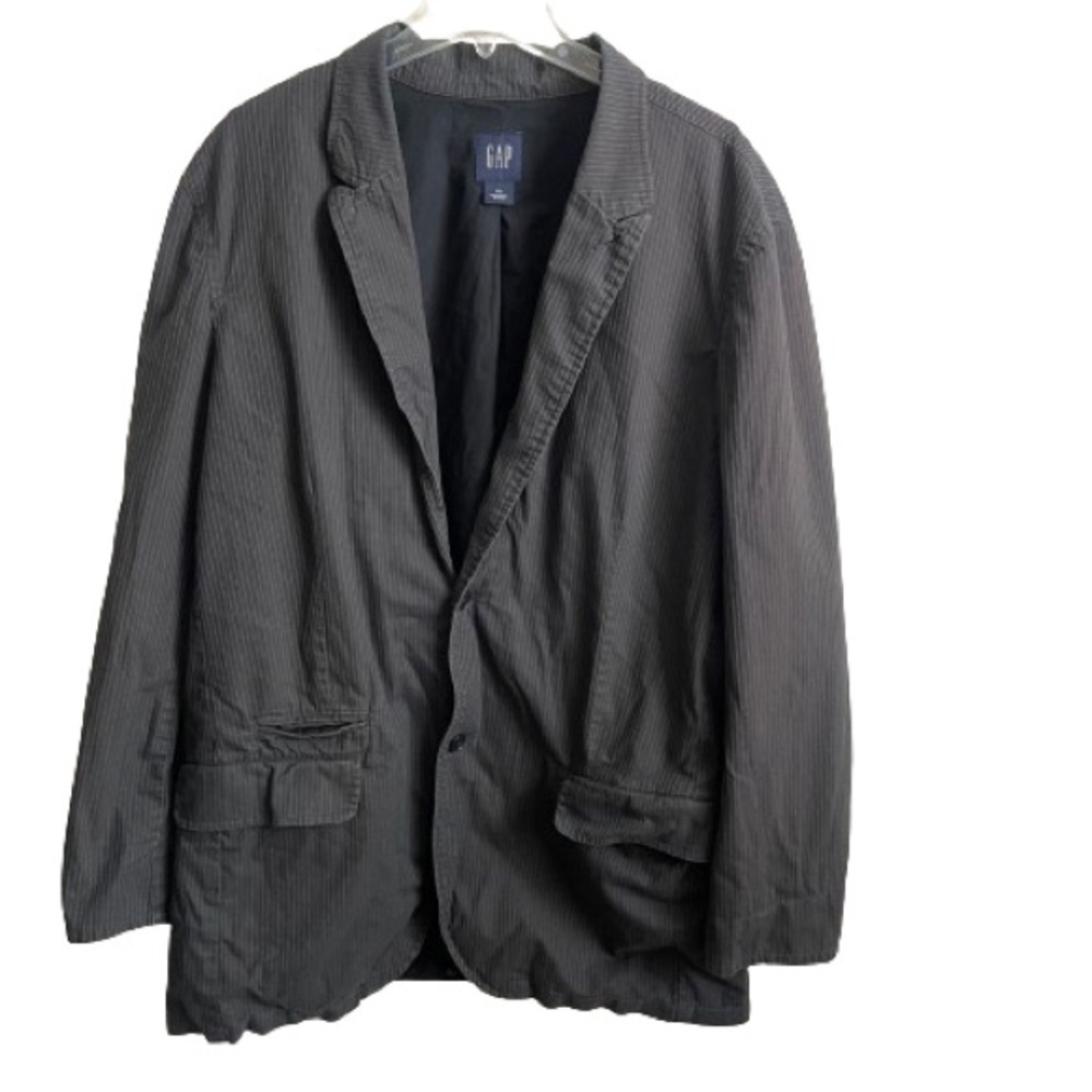 Men’s Gap Vintage Grey Striped Pattern Blazer Size XL!